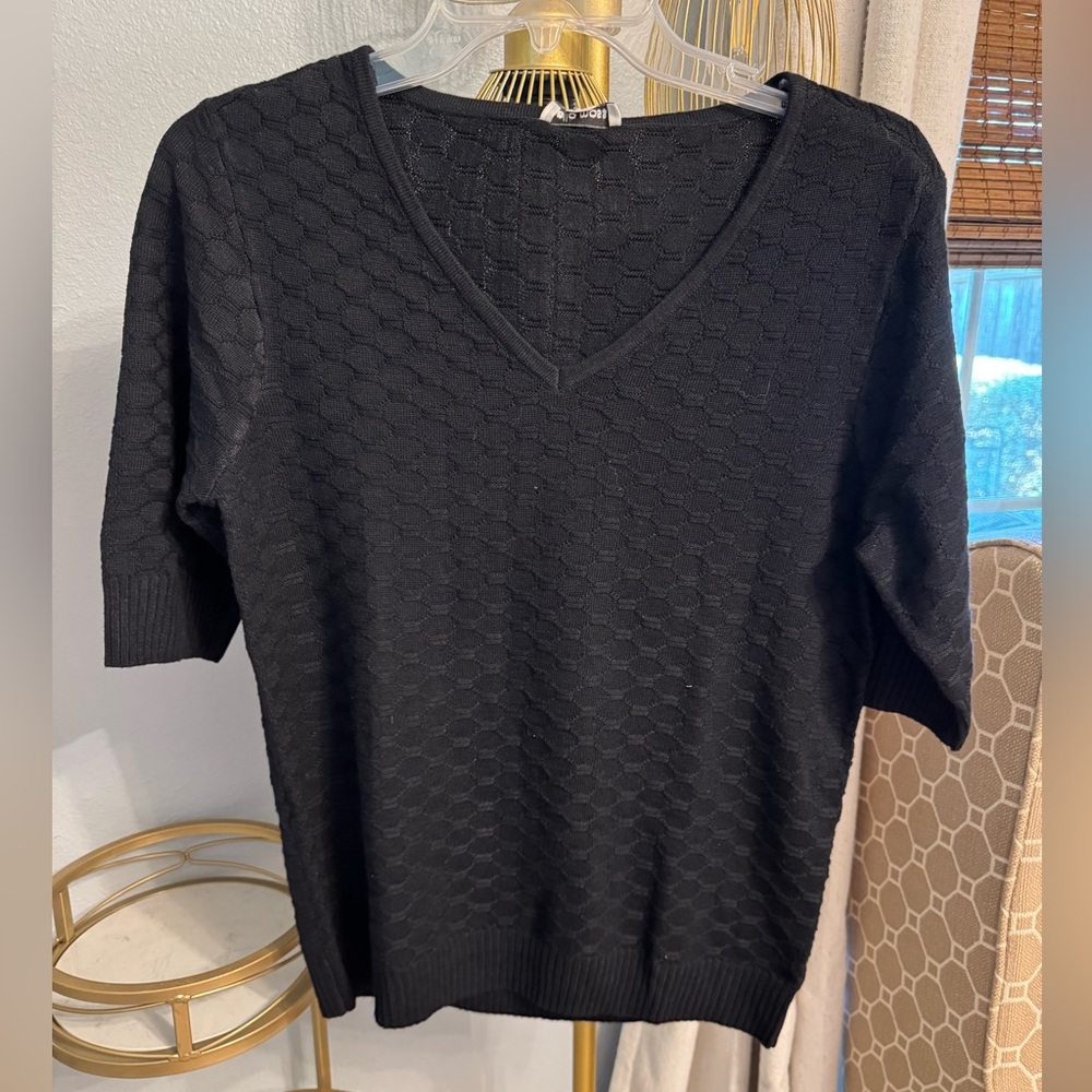 NWT Ella Moss Black Knit Top